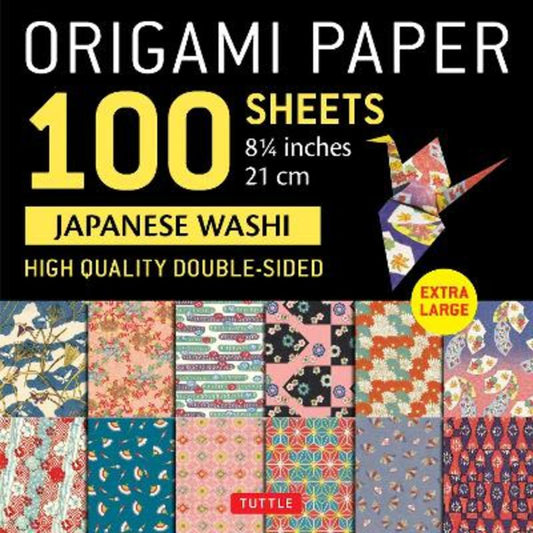 Origami Paper 100 sheets Japanese Washi 8 1/4" (21 cm) by Tuttle Studio - 9780804856904