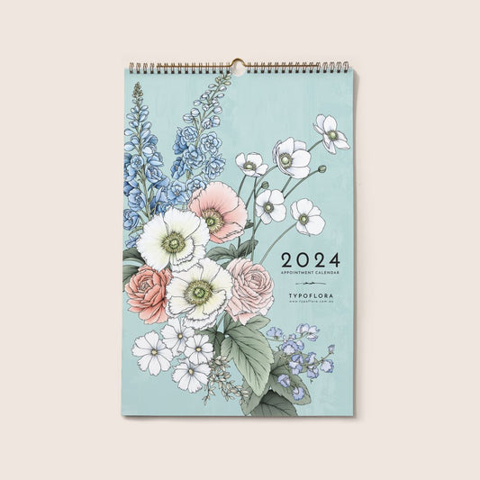 2024 Blue Always Flowers Appointment Calendar