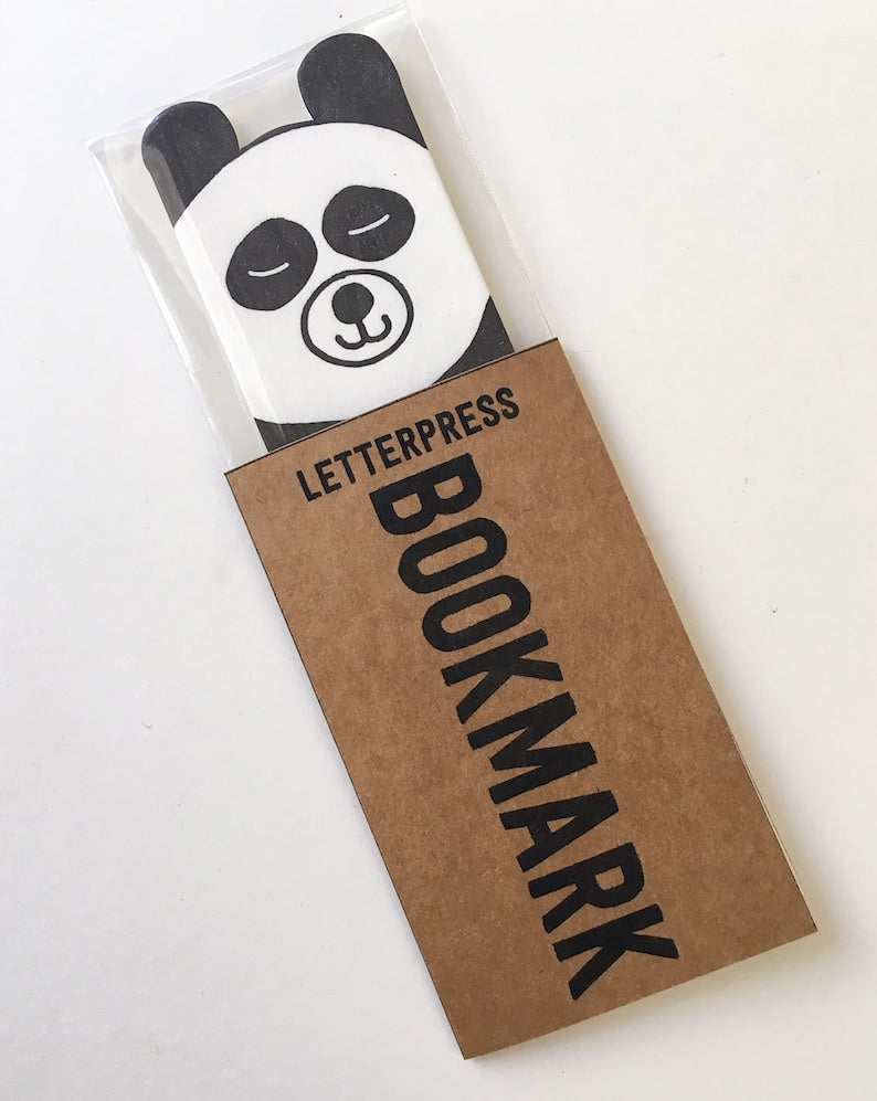 Panda Bookmark from Little Paper House Press Unique gifts and