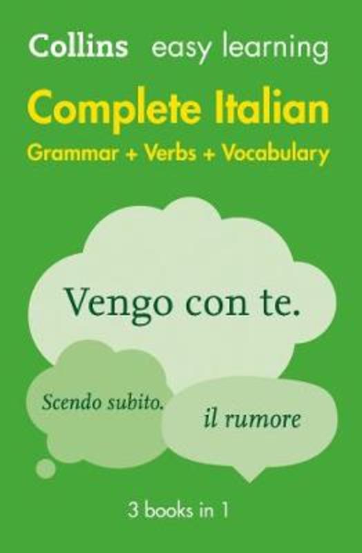 Easy Learning Italian Complete Grammar, Verbs and Vocabulary (3 books in 1) by Collins Dictionaries - 9780008141752