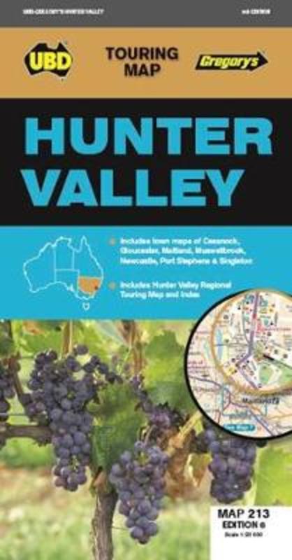 Hunter Valley Map 213 6th ed by UBD Gregory's - 9780731931361