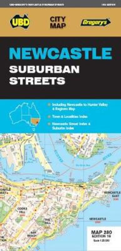 Newcastle Suburban Streets Map 280 19th ed by UBD Gregory's - 9780731931927
