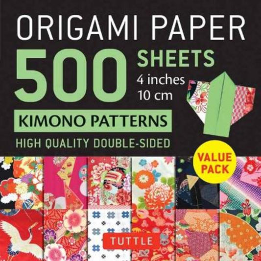Origami Paper 500 sheets Kimono Patterns 4" (10 cm) by Tuttle Studio - 9780804855990
