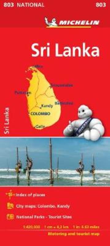 Sri Lanka National Map 803 by Michelin - 9782067238640