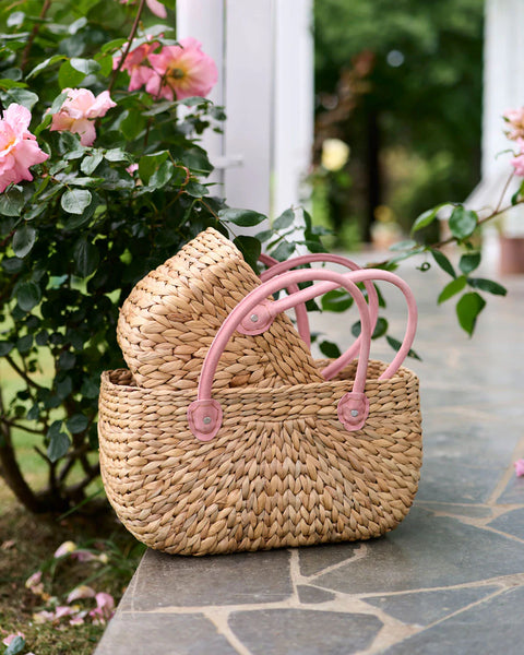 Large Harvest Basket - Rosie Pink Handle