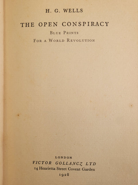 The Open Conspiracy (Second Impression)