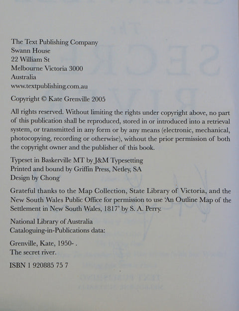 The Secret River (Signed First Edition)