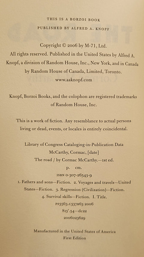 The Road (First Edition)