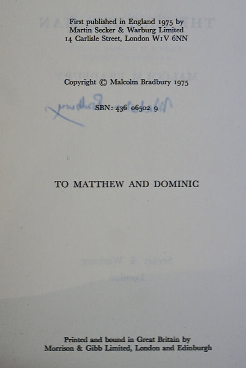 The History Man (First Edition)