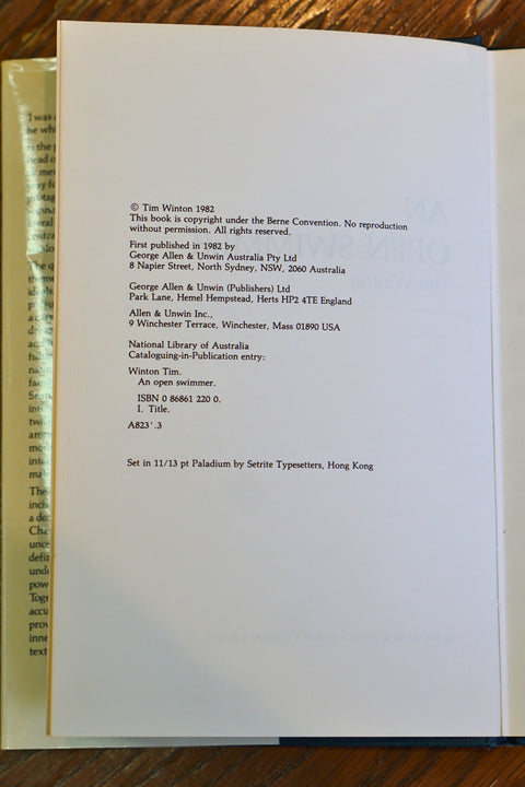 An Open Swimmer (First Edition)