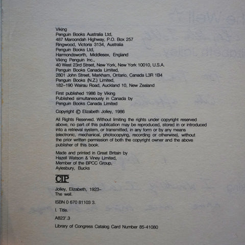 The Well (Signed First Edition)