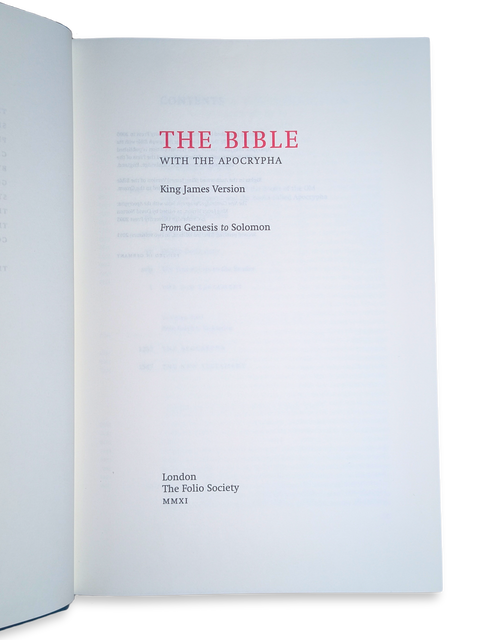 The Bible, with the Apocrypha: King James Version (Folio Society Limited Edition)