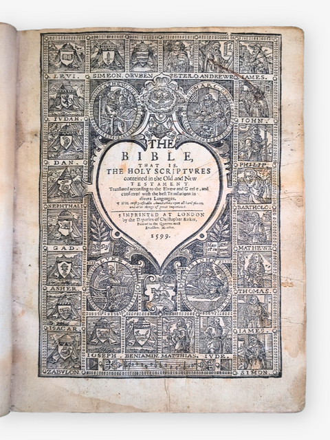 THE GENEVA BIBLE, or "Breeches" Bible, in two volumes, with the Scottish Metrical Psalter (c.1599 edition)