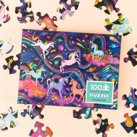 Unicorn Galaxy Holographic Puzzle 100 Piece