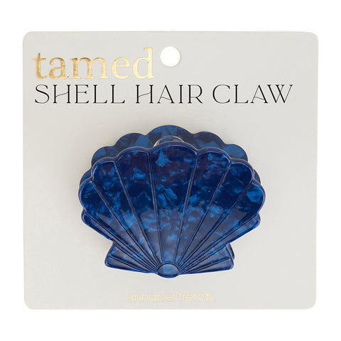 Navy Shell Hair Claw
