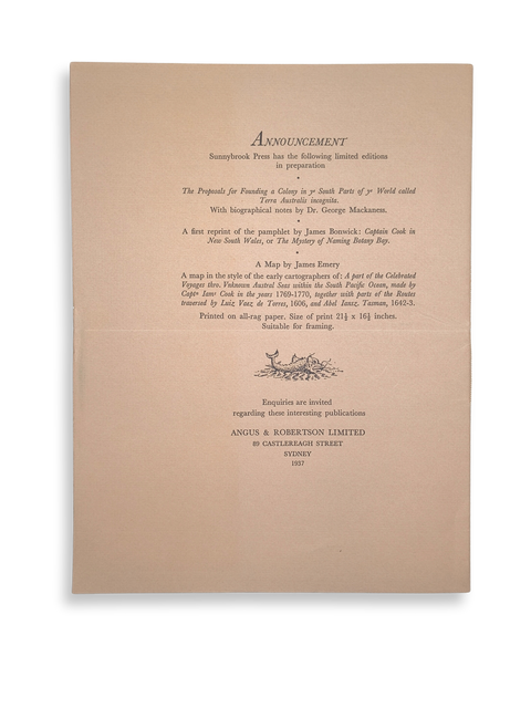 The Pioneers of Sydney Cove (First Limited Edition, Signed)