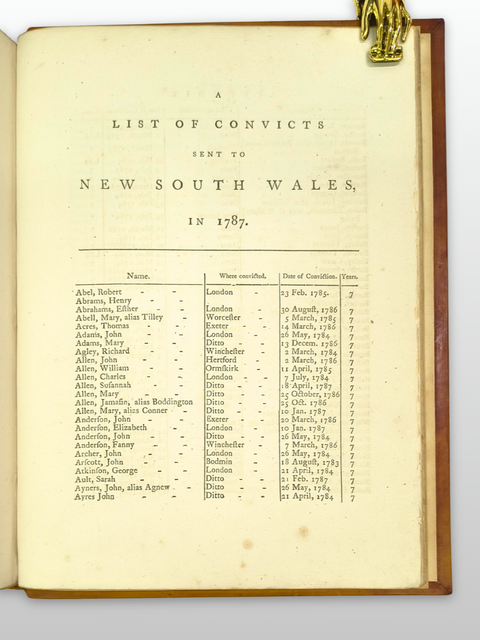 The Voyage of Governor Philip to Botany Bay (First Trade Edition)
