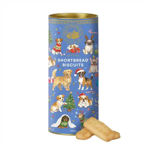 Christmas Dogs Shortbread Tube