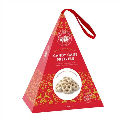 Candy Cane Pretzels Pyramid