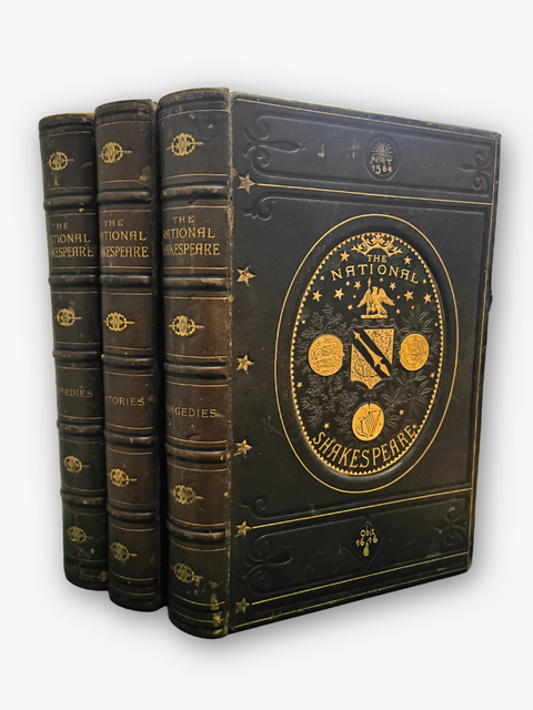 The National Shakespeare: A Facsimile of the Text of the First Folio of 1623, 3 volumes: Comedies, Histories, Tragedies (Deluxe Facsimile of First Edition)