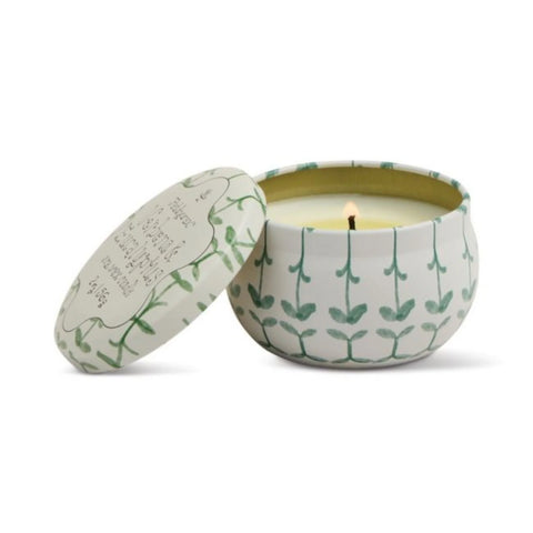 Verbena & Lemongrass Printed Tin Candle - Tulip