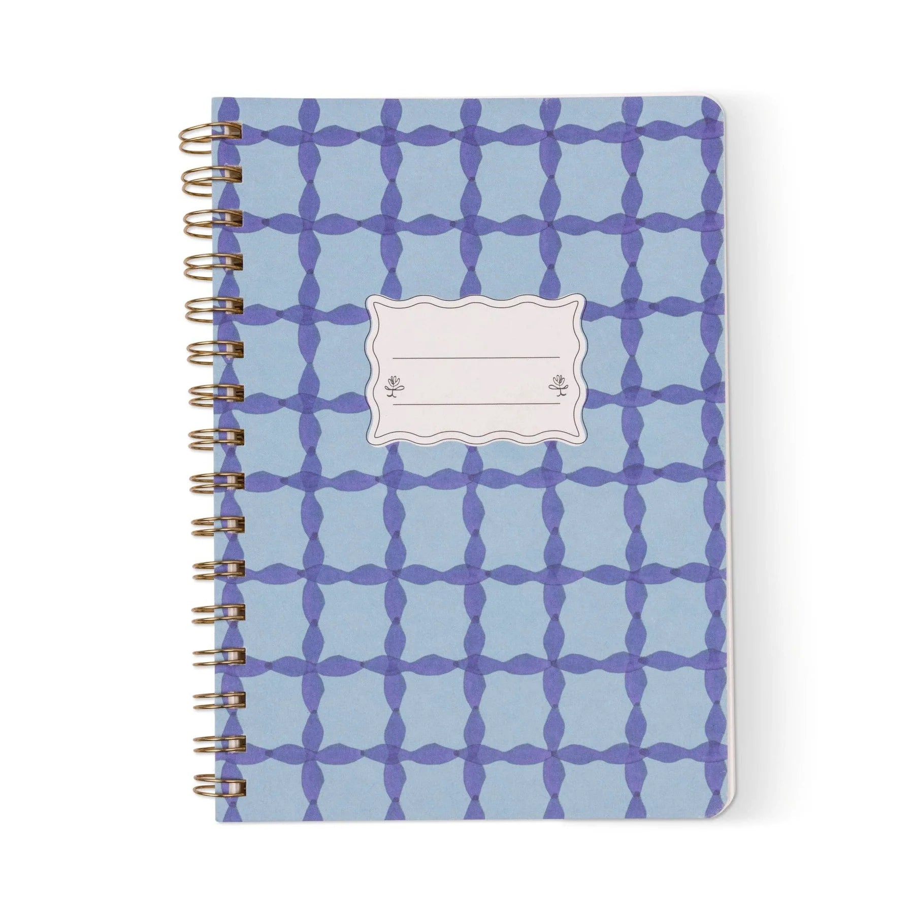 Blue Lattice Twinwire Notebook - Medium | DesignWorks Ink | Harry ...