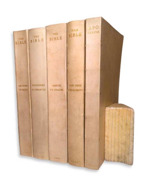 The Holy Bible, with the Apocrypha, 5 volumes (Nonesuch Press Edition)