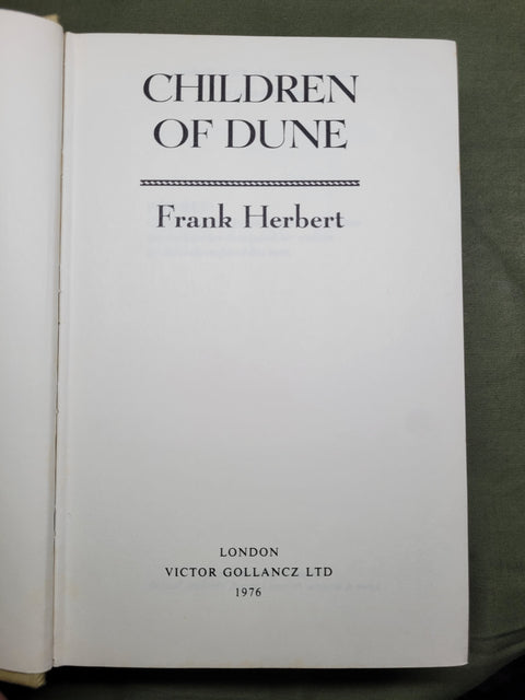 Children of Dune (First Edition)