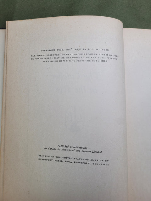 Catcher in the Rye (First Book Club Edition)