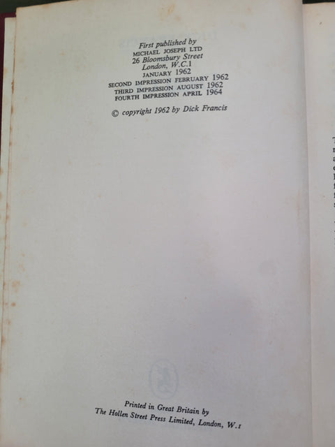 Dead Cert. (Fourth Impression)