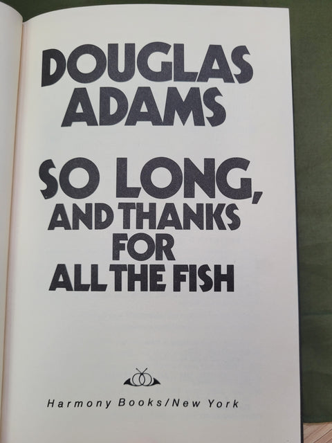 So Long, and Thanks for All the Fish