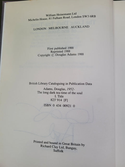 The Long Dark Tea-Time of the Soul (Signed Second Impression)