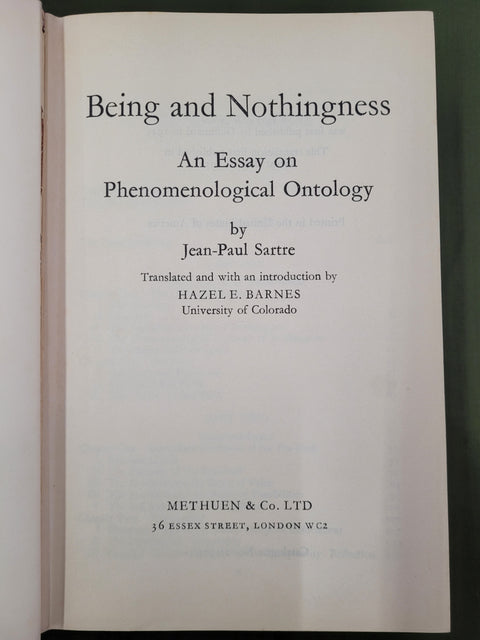 Being and Nothingness