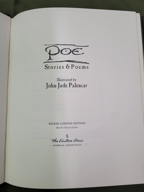Poe Stories and Poems (Limited Collectors Edition)