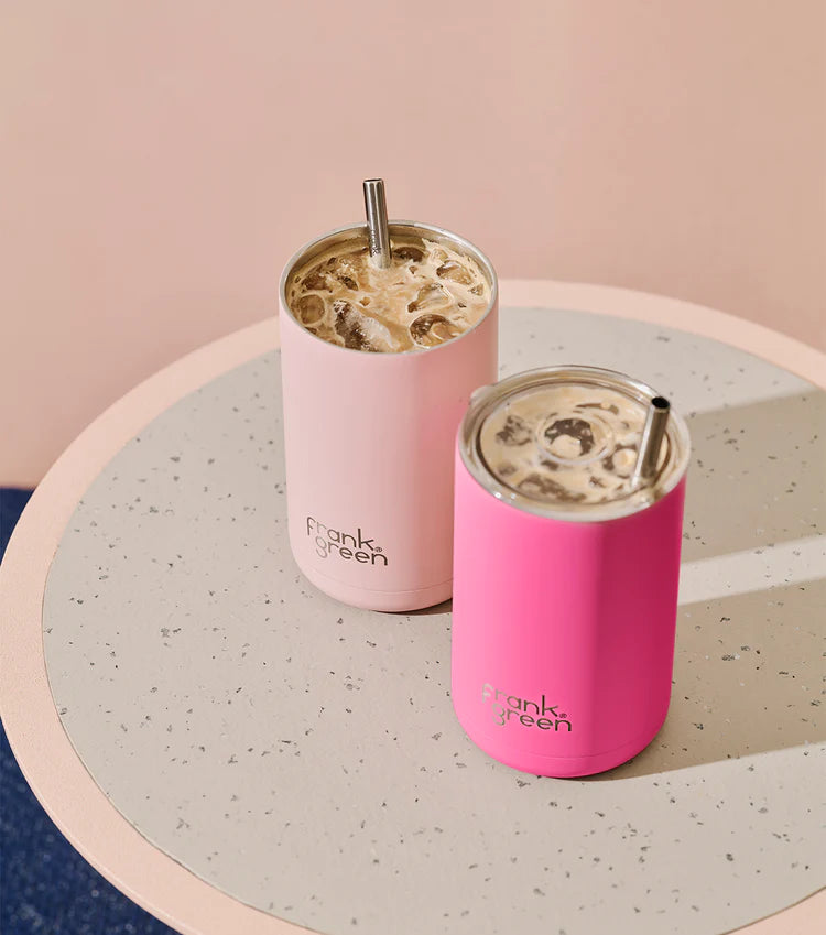 Iced Coffee Cup With Straw - Blushed
