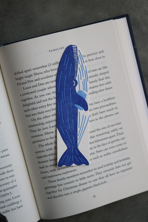 Whale Bookmark from Little Paper House Press - Harry Hartog gift idea
