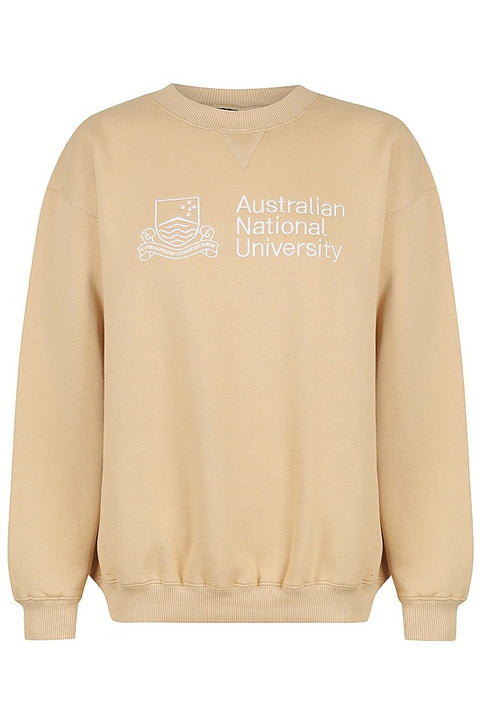 Tan Crew Neck Unisex Sweater