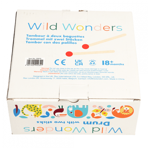 Drum with Drumsticks Wild Wonder