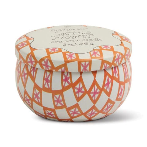 Cactus Flower Printed Tin Candle - Tulip