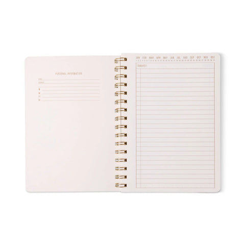Blue Lattice Twinwire  Notebook - Medium