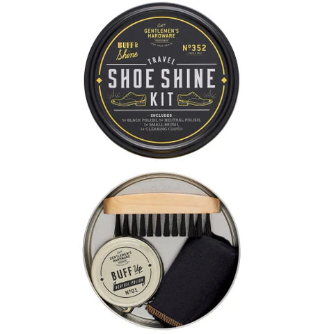 Shoe Shine Kit in a Tin