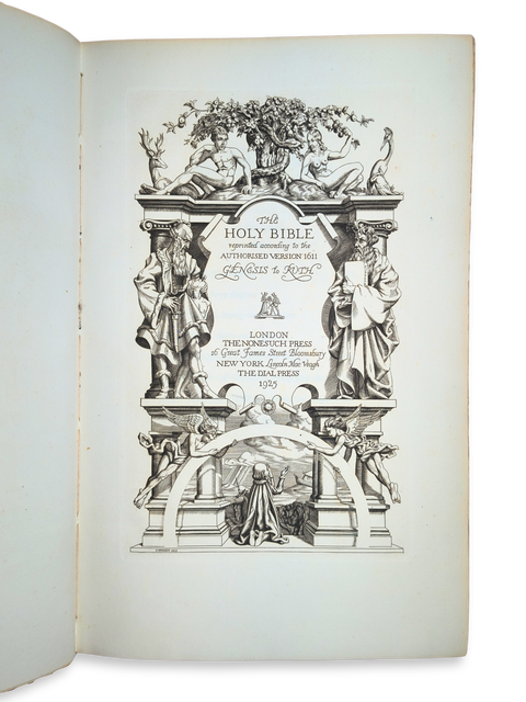 The Holy Bible, with the Apocrypha, 5 volumes (Nonesuch Press Edition)