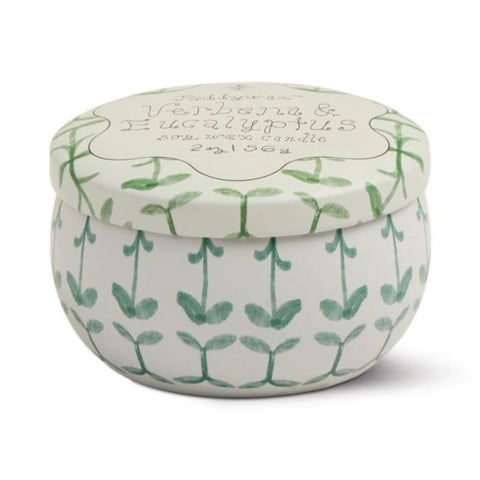Verbena & Lemongrass Printed Tin Candle - Tulip