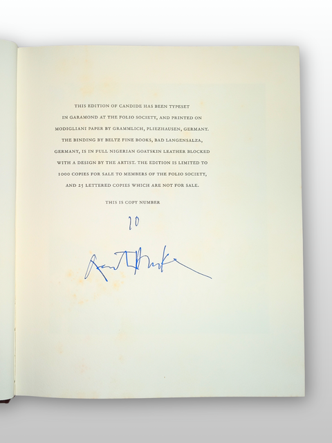 Candide, or Optimism (Folio Society Limited Deluxe Edition)