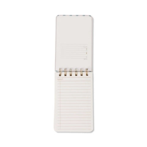 Wavy Blue Jotter - Twin Wire Notepad