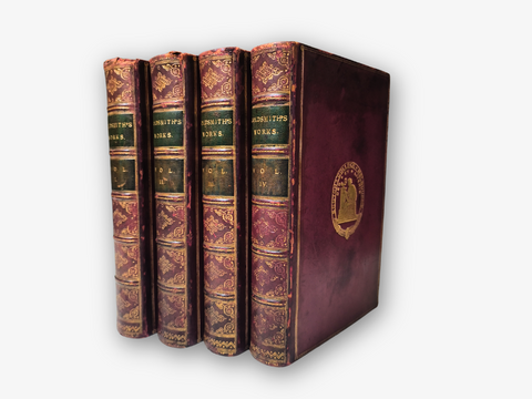 The Works of Oliver Goldsmith, 4 Volumes (First Edition, Prize Binding)
