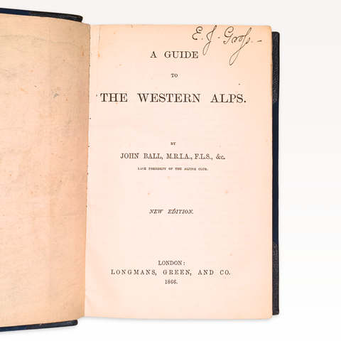 The Alpine Guide, 3 volumes (New and First Editions)