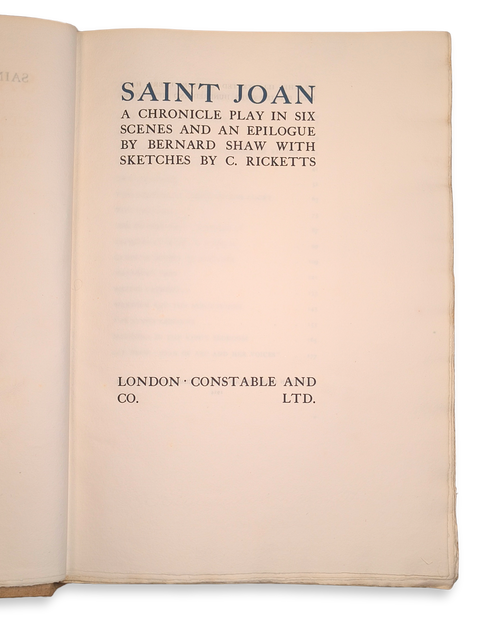 Saint Joan: A Chronicle Play in Six Scenes and an Epilogue (First Illustrated Edition)