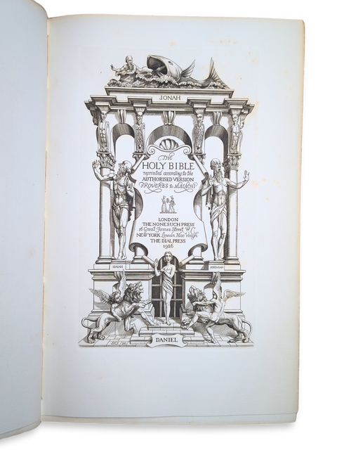 The Holy Bible, with the Apocrypha, 5 volumes (Nonesuch Press Edition)