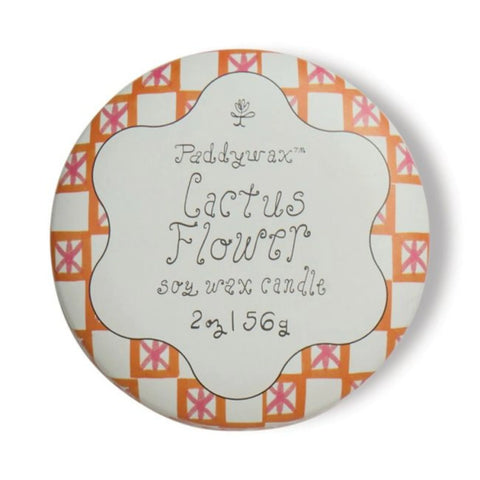 Cactus Flower Printed Tin Candle - Tulip